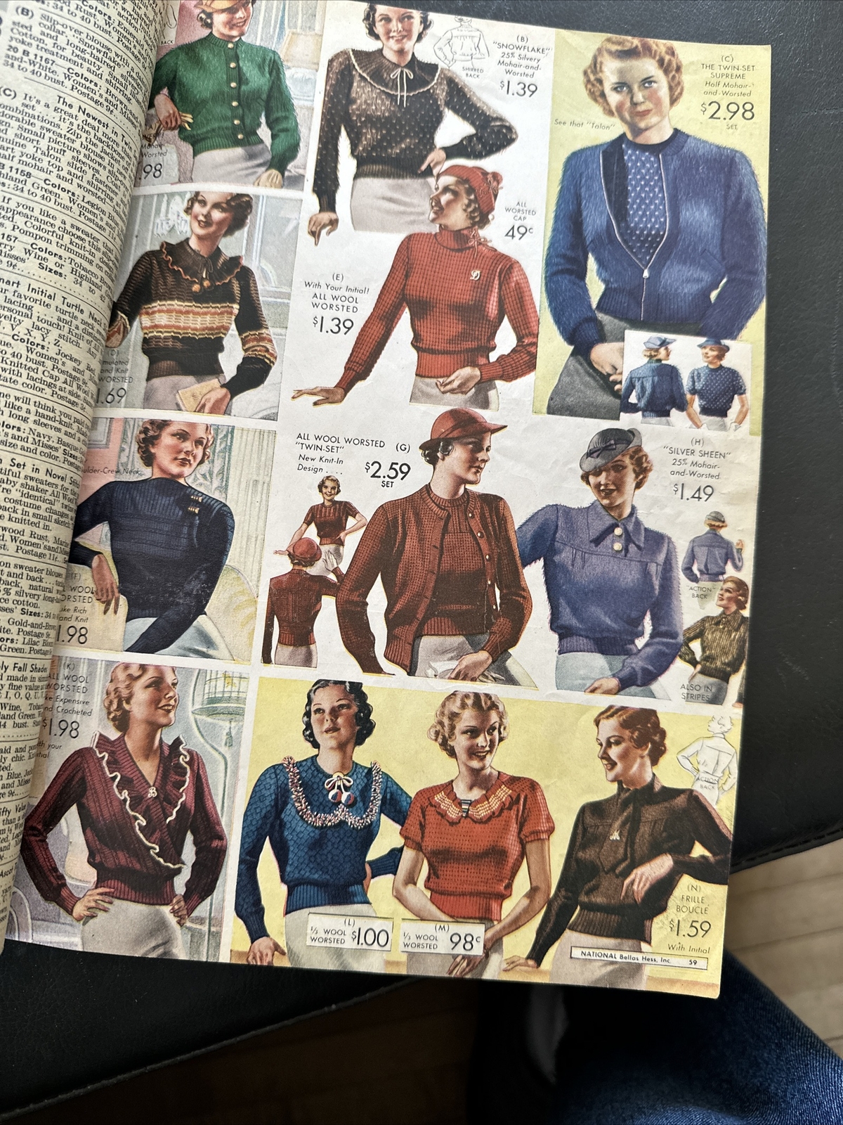 RARE 1935-1936 National’s Bella Hess Fall Winter Style Book Gorgeous Minn
