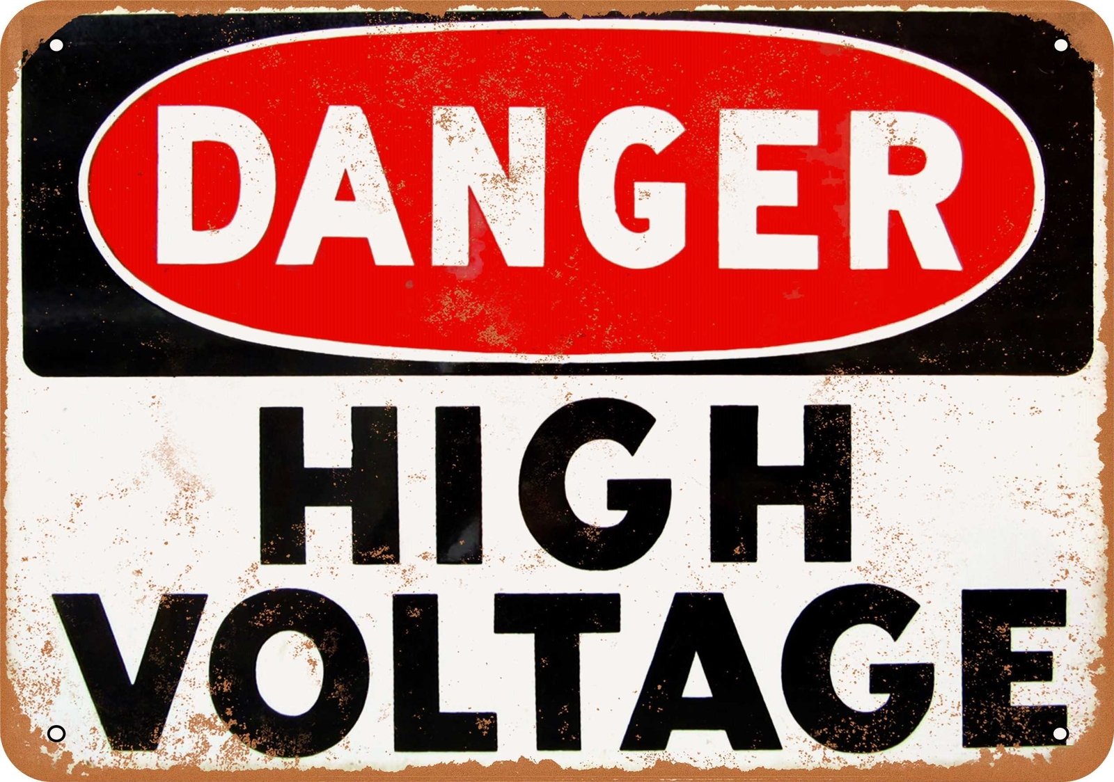 Metal Sign – Danger High Voltage – Vintage Look Reproduction