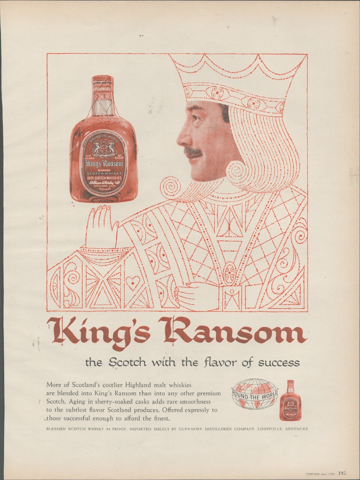 1958 KING’s RANSOM AD – SCOTCH HIGHLAND MALT