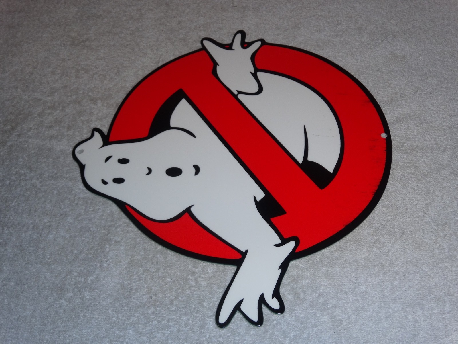 VINTAGE GHOSTBUSTERS NO ICON GHOST👻1′ METAL MOVIE 2 3 TV SODA GASOLINE OIL SIGN