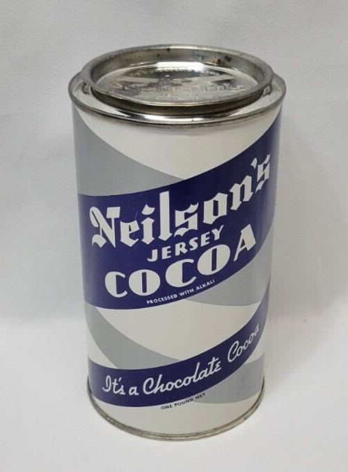 Vintage Collectable 1940’s-1950’s Neilson’s Jersey Brand Cocoa 1 Pound Tin -Rare