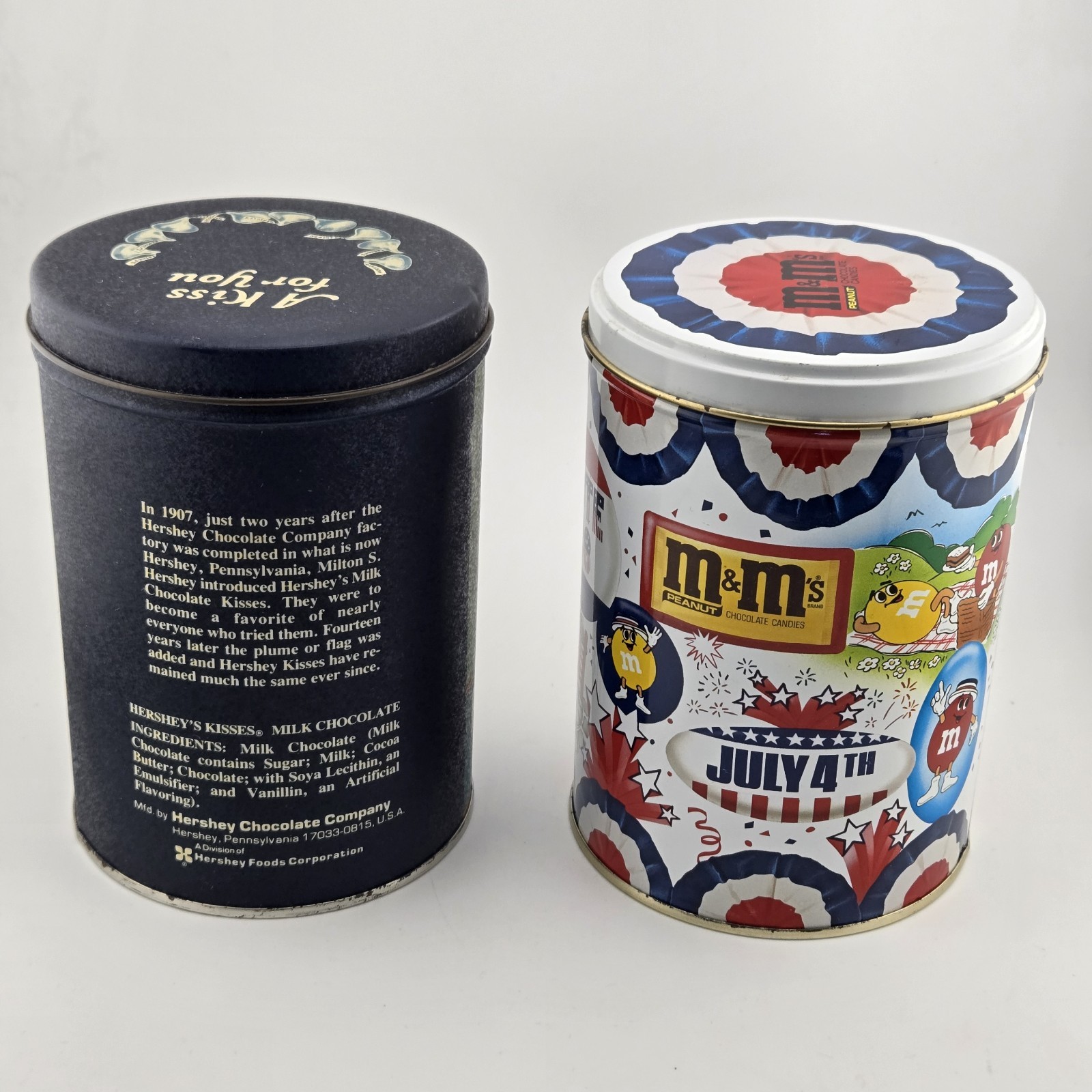 ​Lot of 6 Vintage Metal Tins 80s 90s M&M Hershey’s Bag Balm Altoids Disney Dahme