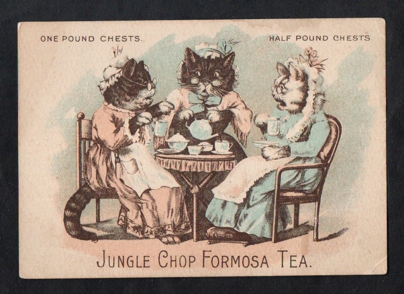 Trade Card – Jungle Chop Formosa Tea – Dressed CATS