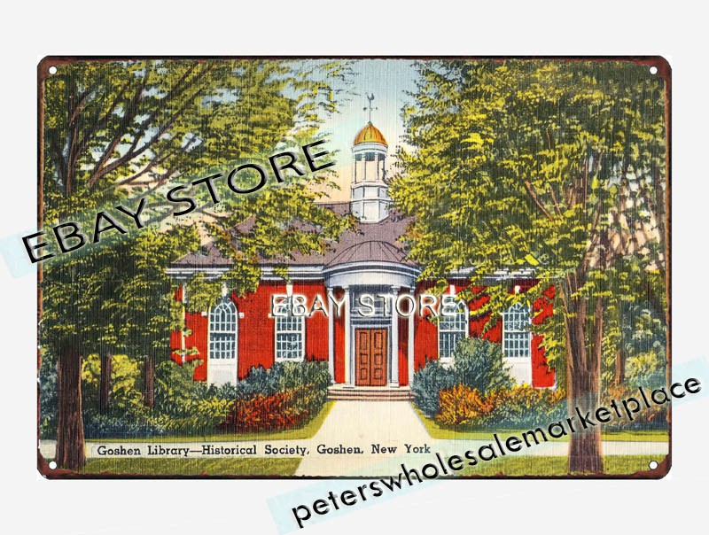 1930-45 Goshen Library Historical Society, Goshen, New York tin sign