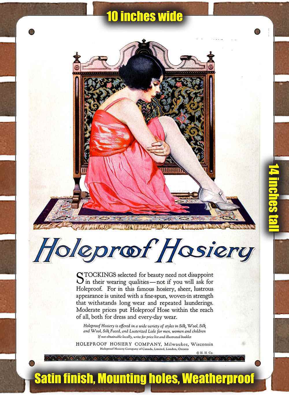 Metal Sign – 1922 Holeproof Hosiery 2- 10×14 inches