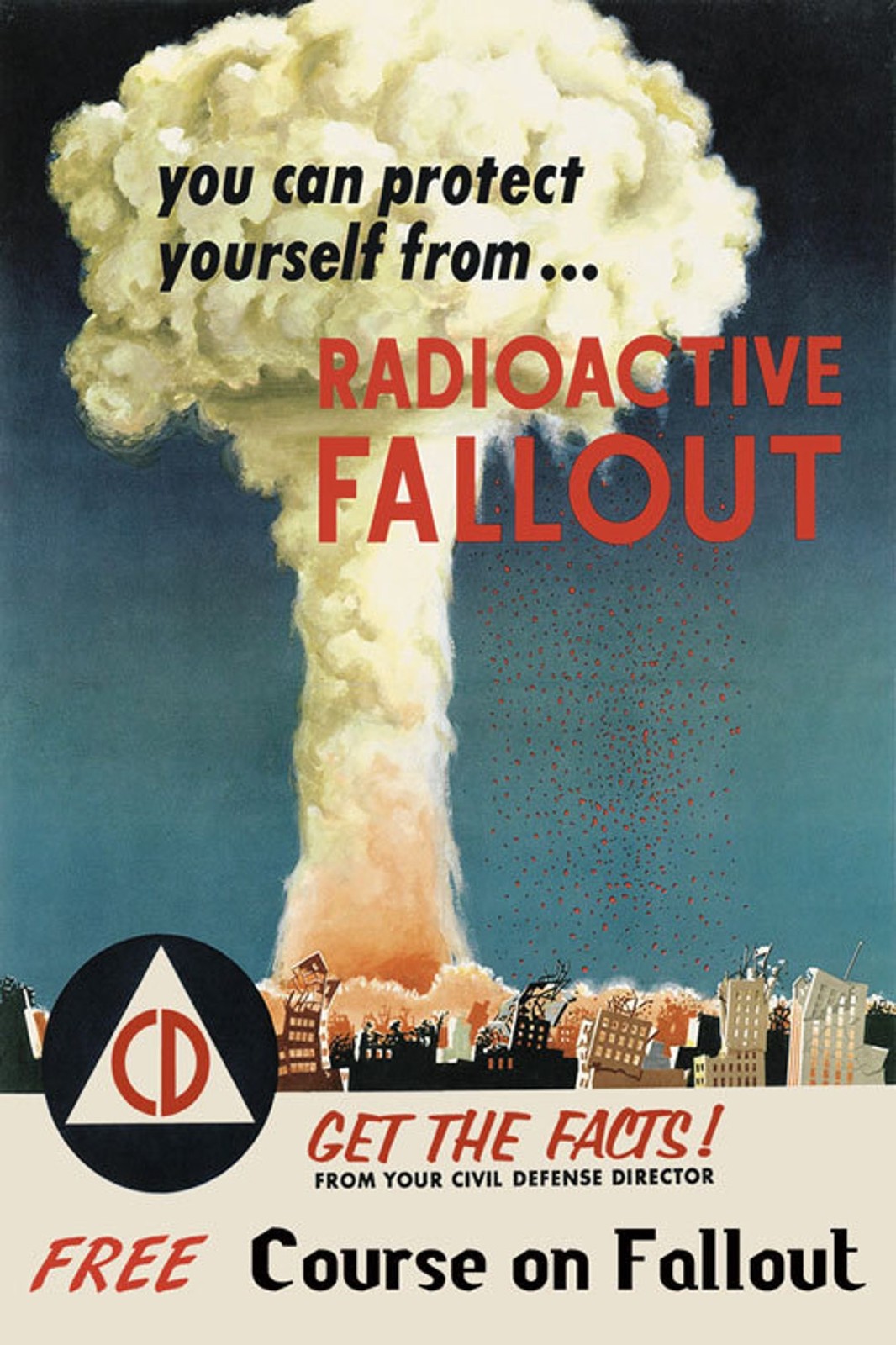 Vintage Cold War Civil Defense Nuclear Fallout Print Advertising 17×12