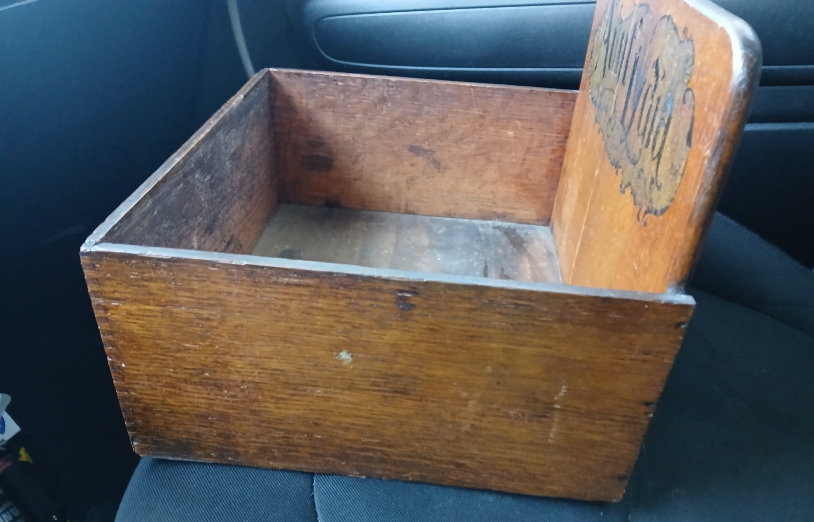 Vintage Aunt Lydia’s Button & Carpet Thread Advertising Wood Store Display Box