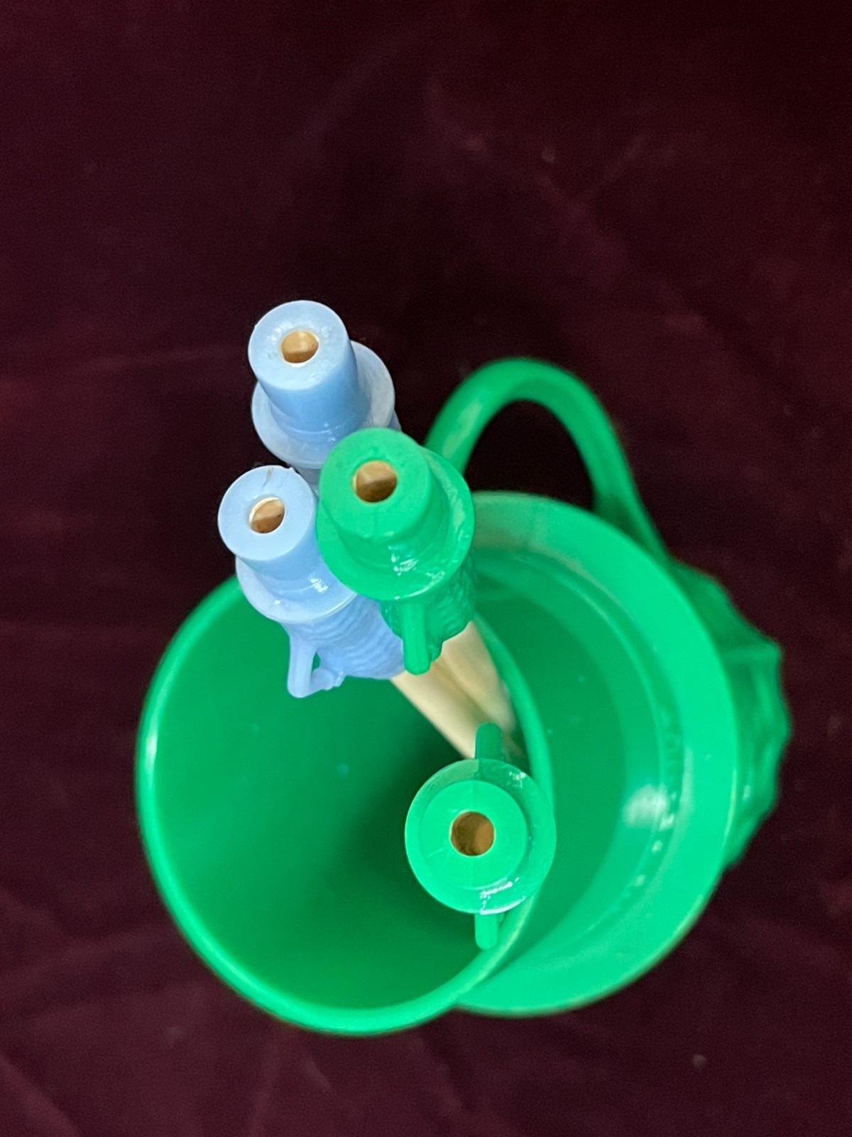 Vtg MR. PEANUT Green Plastic Cup with 4 Swizzle Stir Sticks