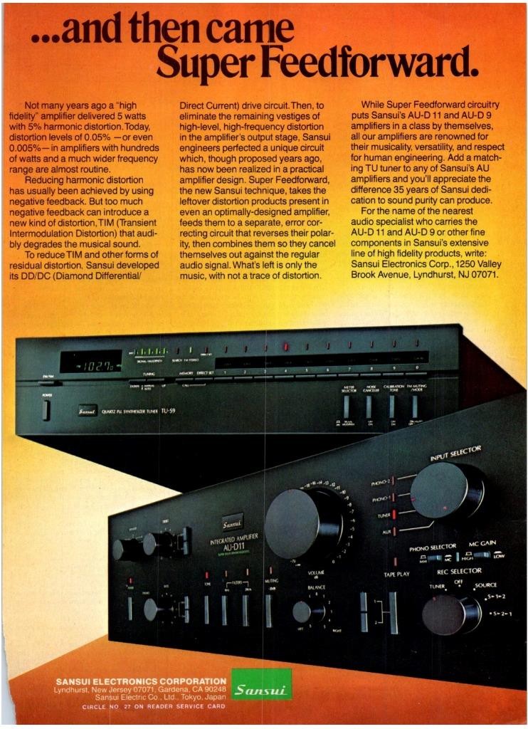 Sansui Super FeedForward Magazine Ad Print Design Advertising