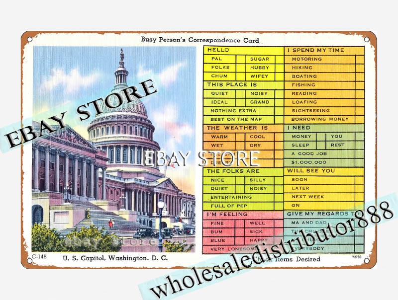 1930-45 U. S. Capitol, Washington, D. C. tin sign inside garage plaque