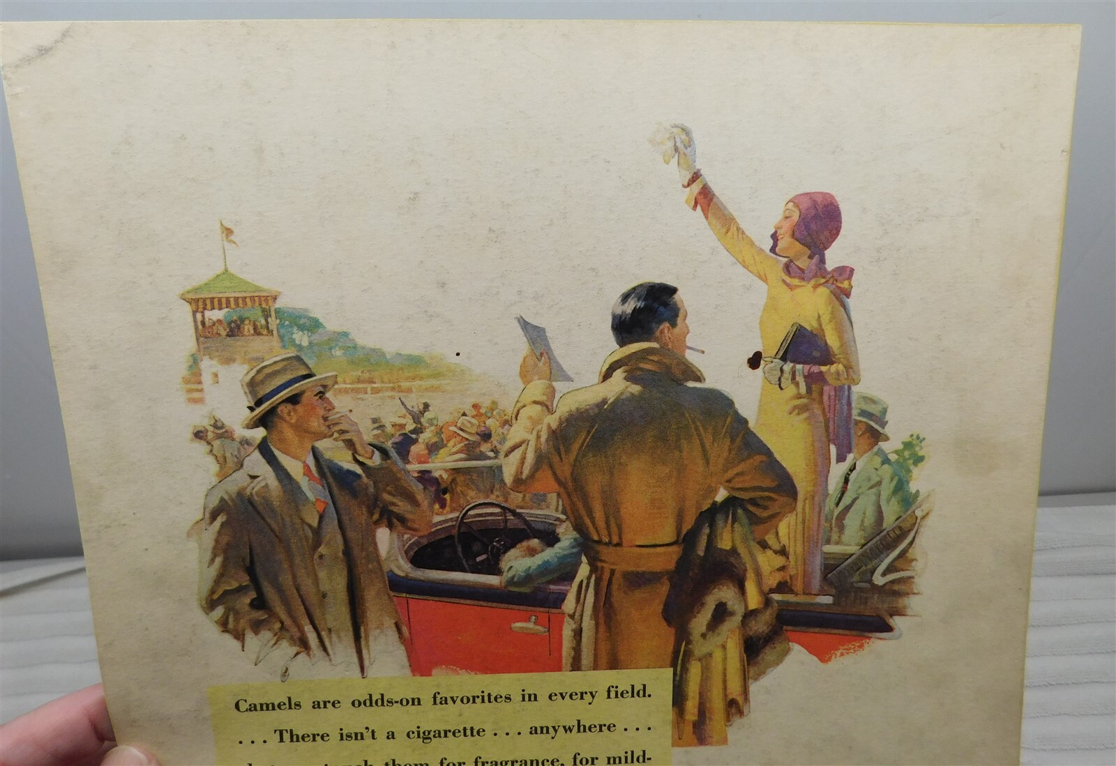 Vintage 1930 Camels Cigarettes Advertising Print Add Downright Smoking Pleasure