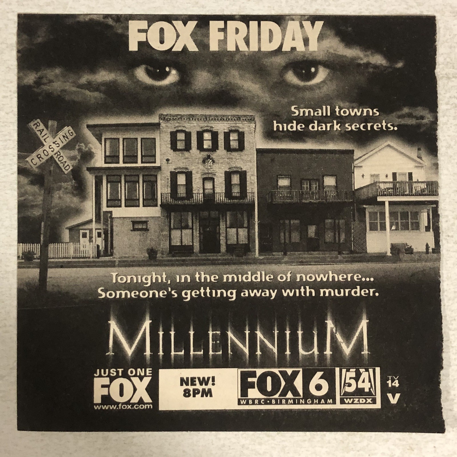 Millennium Fox Tv Series Print Ad Advert Lance Henriksen Megan Gallagher TPA7