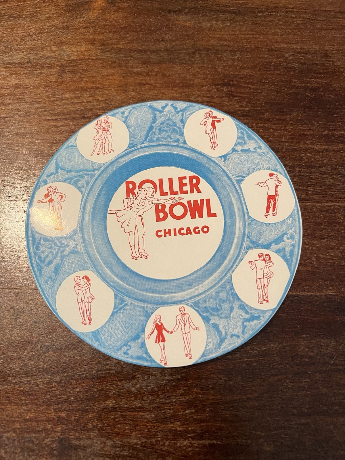 Vintage Roller Bowl Roller Skating Rink Decal Sticker Chicago, Illinois