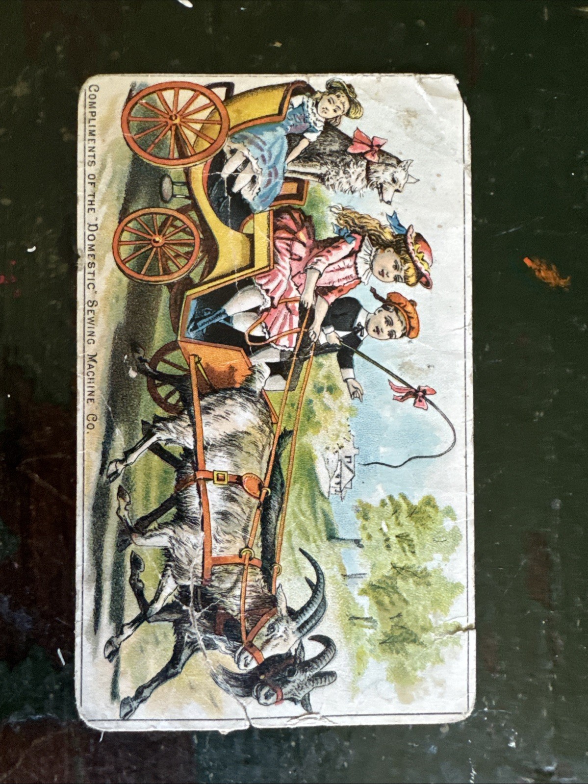 Antique Domestic Sewing Machine Victorian Trade Card