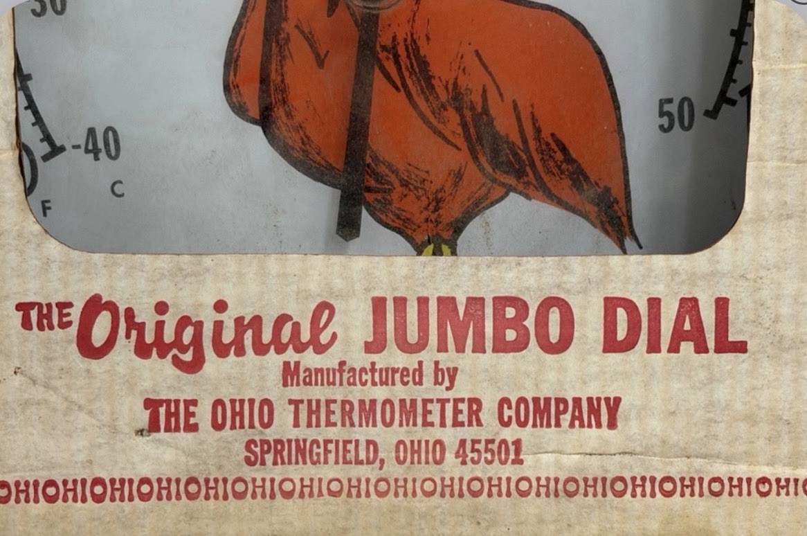Vintage “The Original” Jumbo Dial Advertising Chicken Thermometer N.O.S Rare