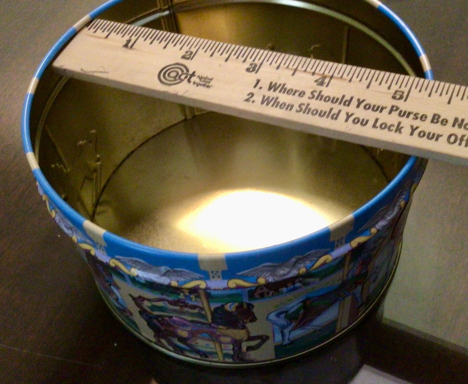 Hershey Park Carrousel Tin Box Hometown Series Canister #13 USA 1996 Empty