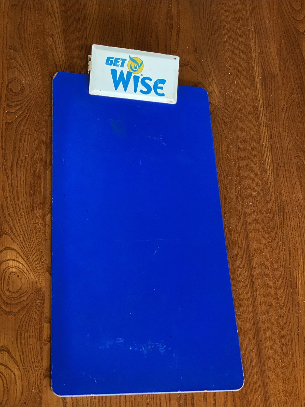 Vintage Original Get Wise Potato Chips Owl Metal Clip Hardboard Clipboard 18.5”