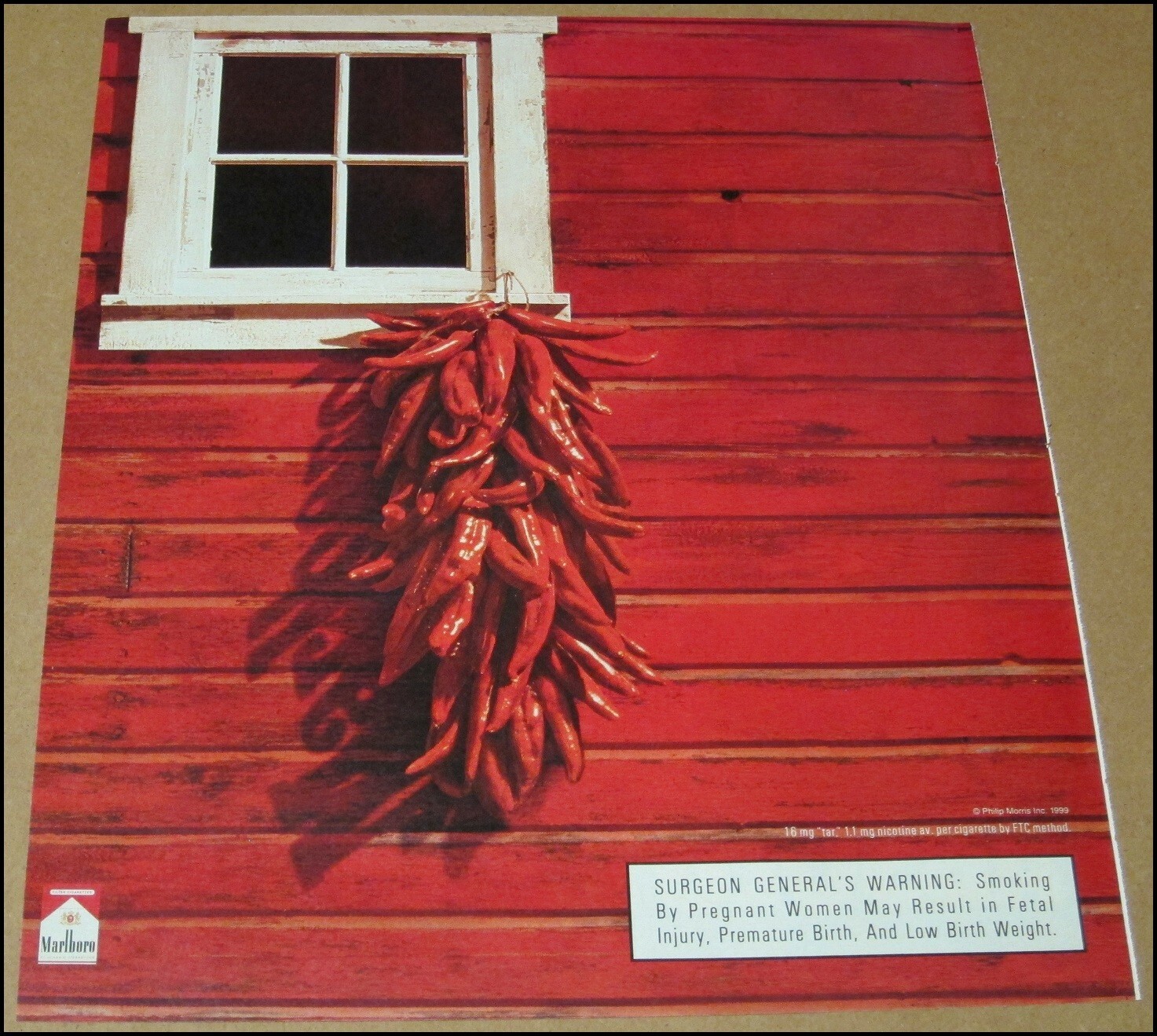 1999 Marlboro Cigarettes Red Peppers Print Ad 10×12 Advert Absolut Arrival Vodka