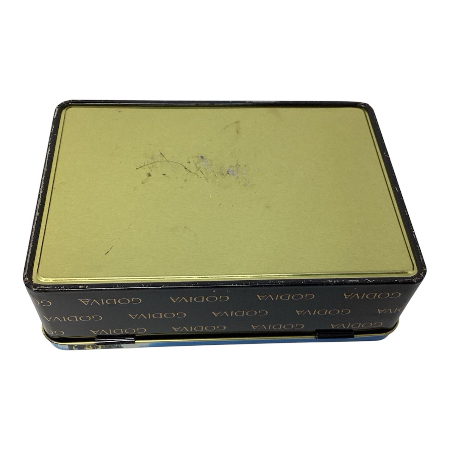 Godiva Tin Box Grand-Place Flower Carpet Brussels Belgium Metal Hinged 7” x 5”