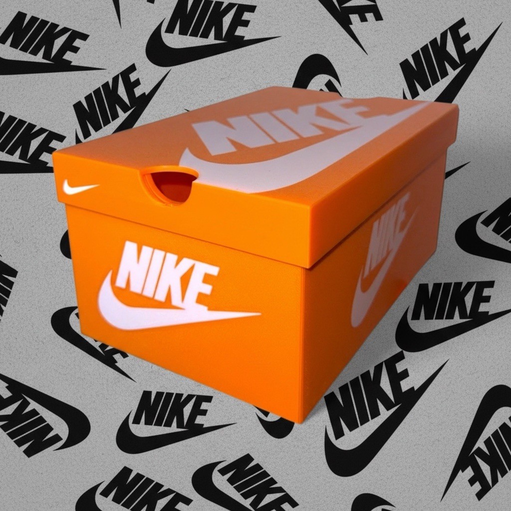 Nike Shoe Box – Orange Collectible Display Decor 3D printed
