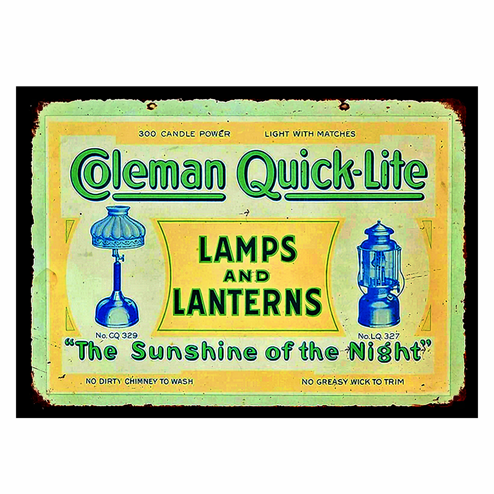 COLEMAN SIGN STICKER VINTAGE REPLICA CAMPING LANTERNS 3 SIZES