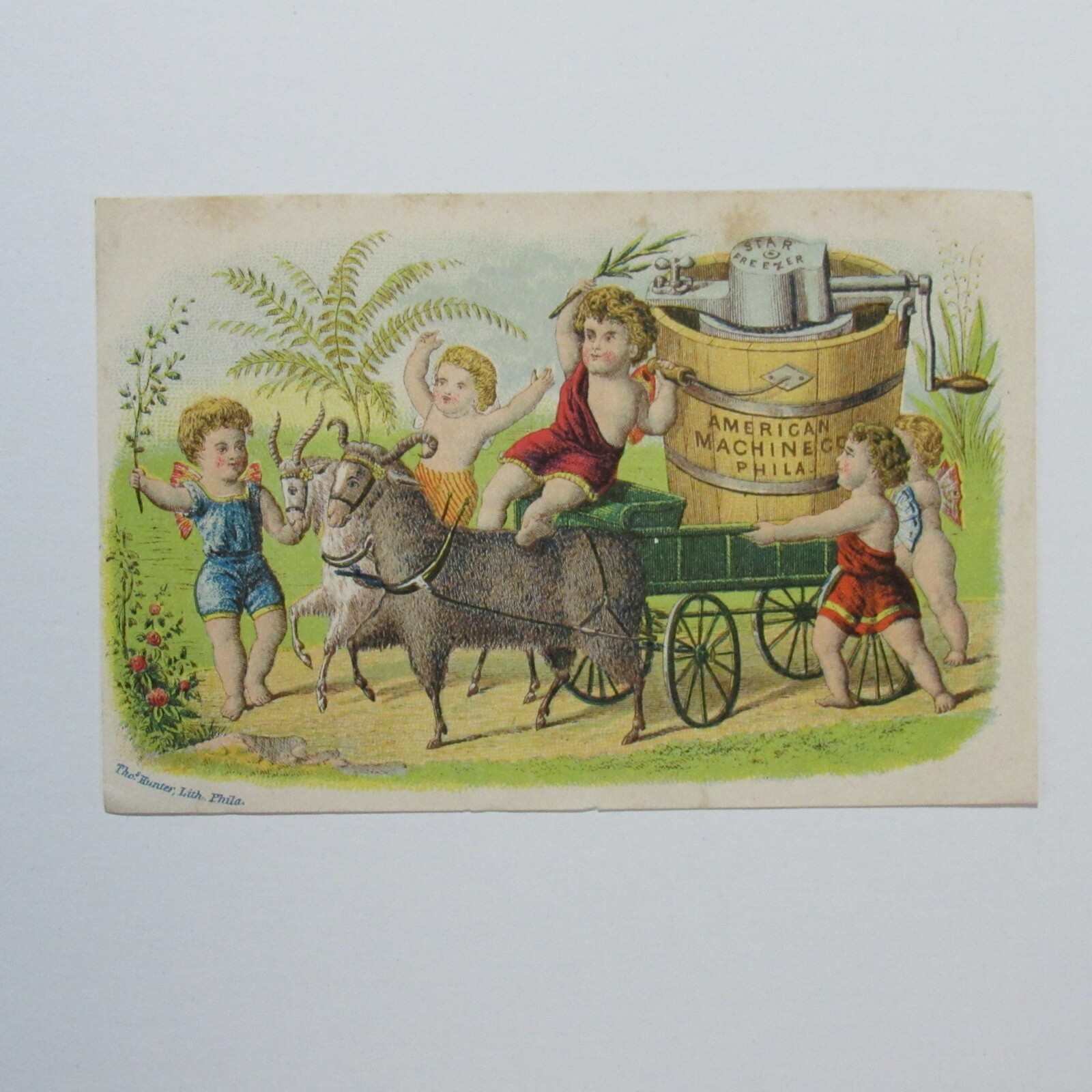 New Home Sewing Machine Co. Victorian Trade Card Putnam’s Meadow Orange Mass.