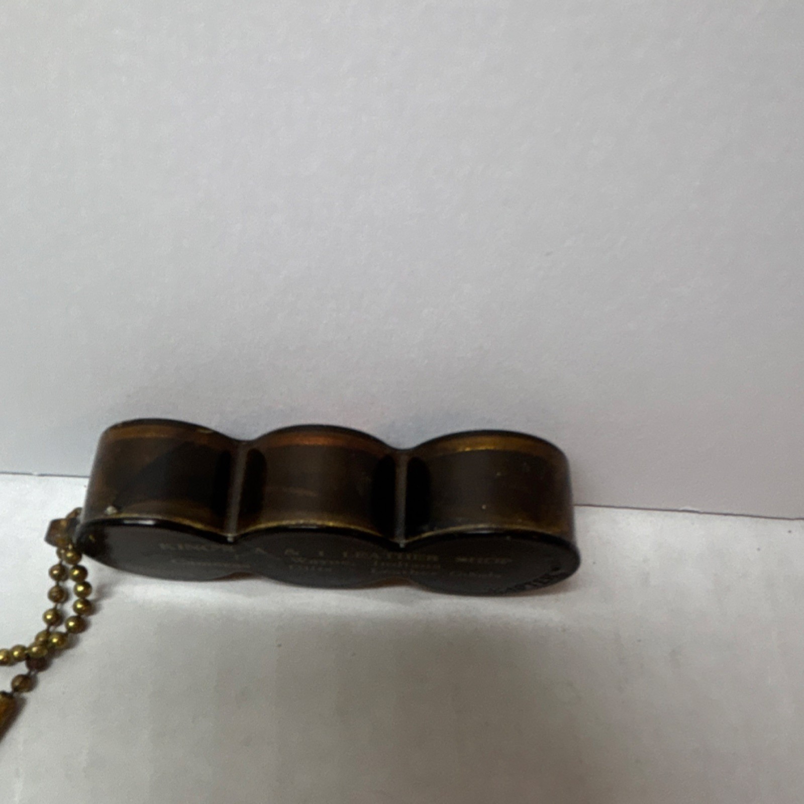 VTG Coin Holder Keychain Promotional tortoise shell plastic Kings Leather Shop
