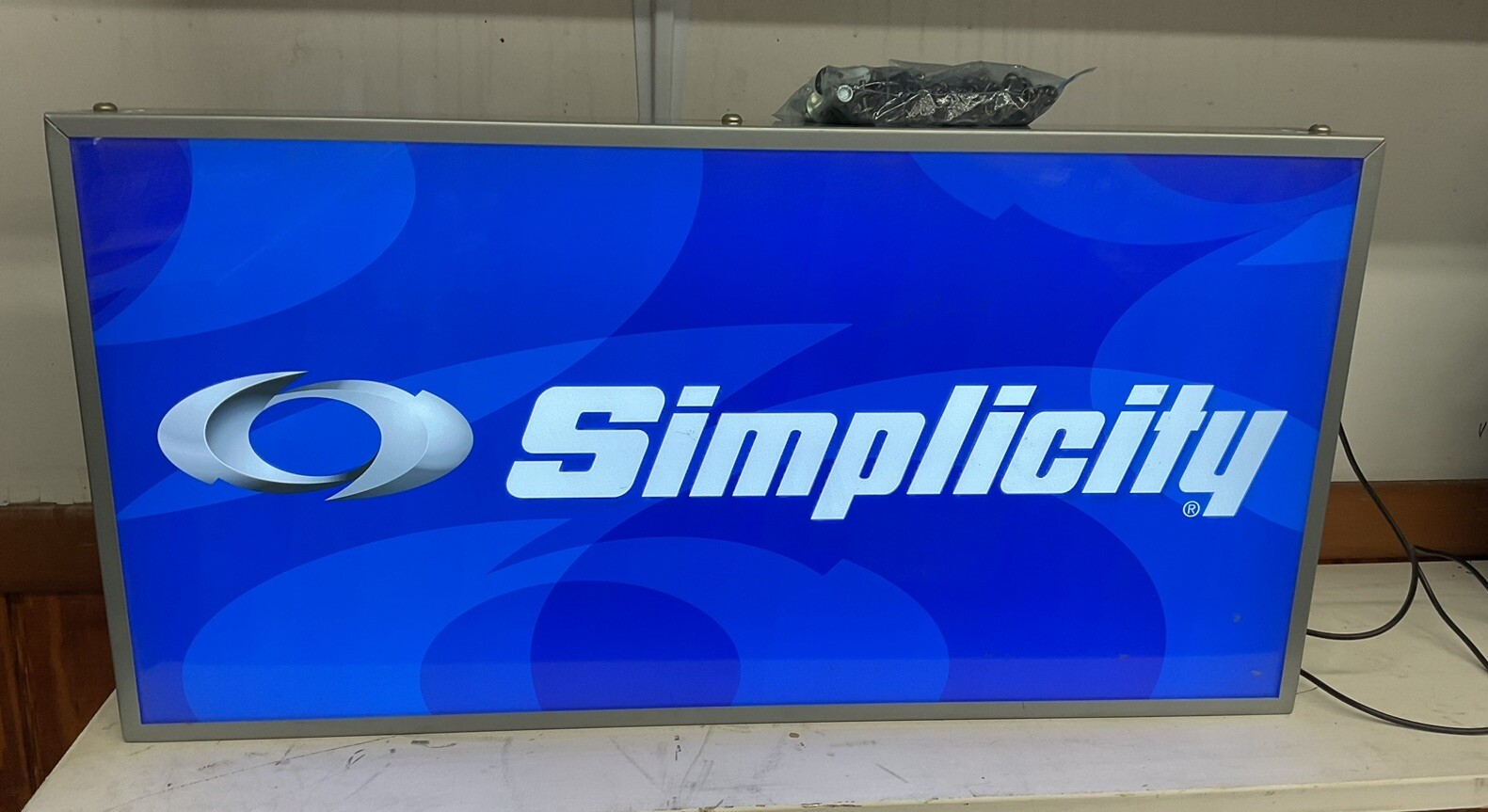 Simplicity Lighted Sign 24 X 12 X 3 1/4 Was Never Displayed