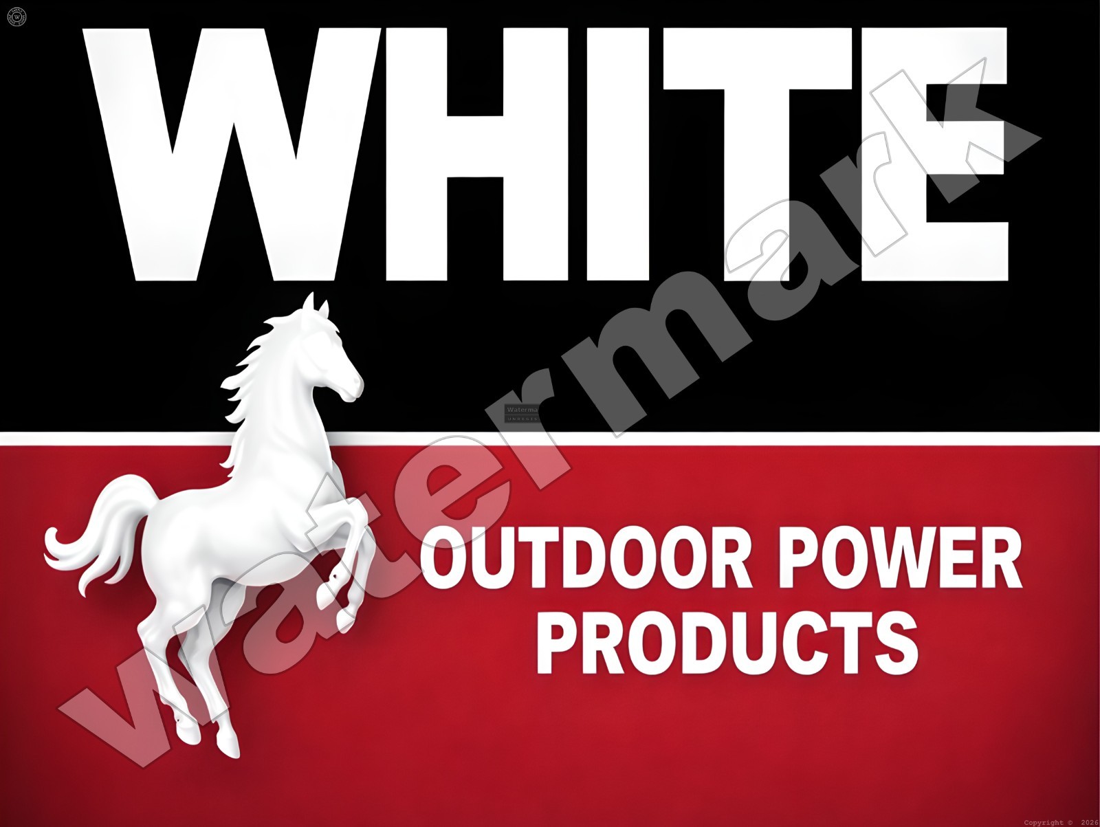 White Outdoor Power Products Metal Sign 9″ x 12″ or 12″ x 16″