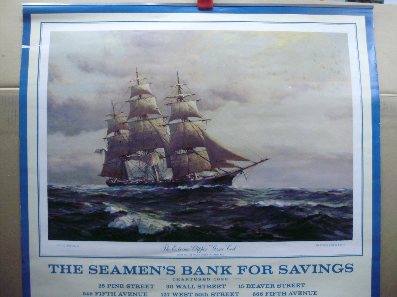 The Seamen’s Bank For Savings Calendars, Vintage, 1960’s, 70’s & 80’s