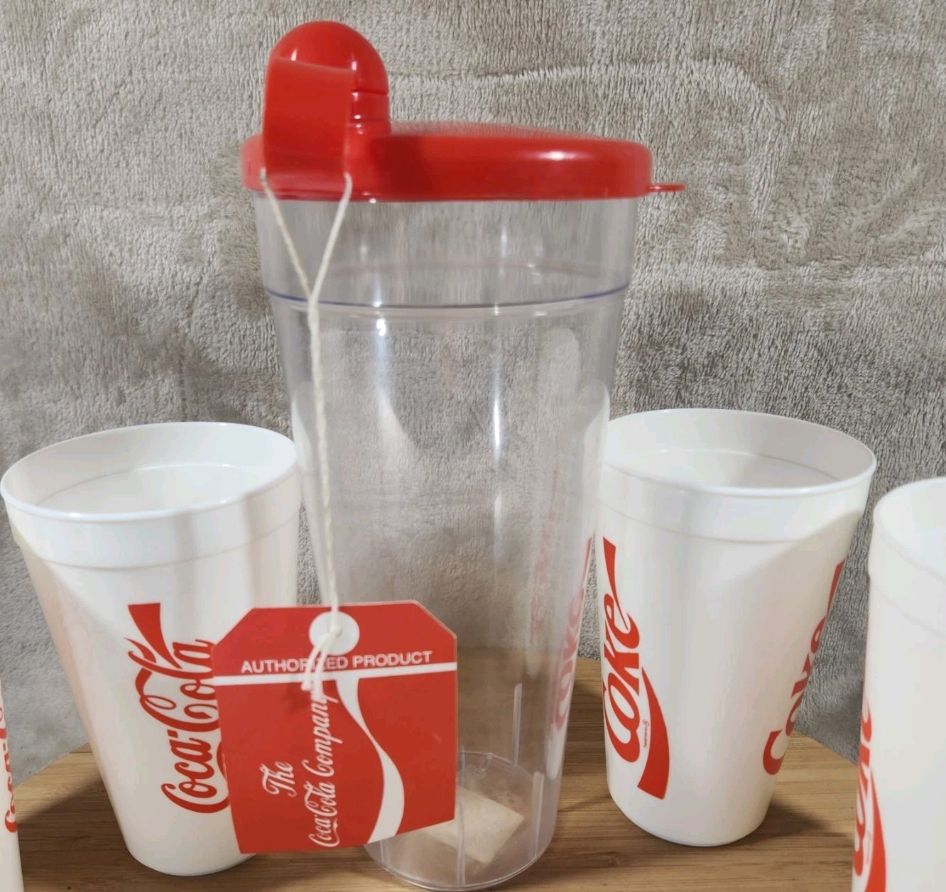 Coca Cola Service Set Pitcher 1 L 4 Cups 0.33 L Plastic Euros Products