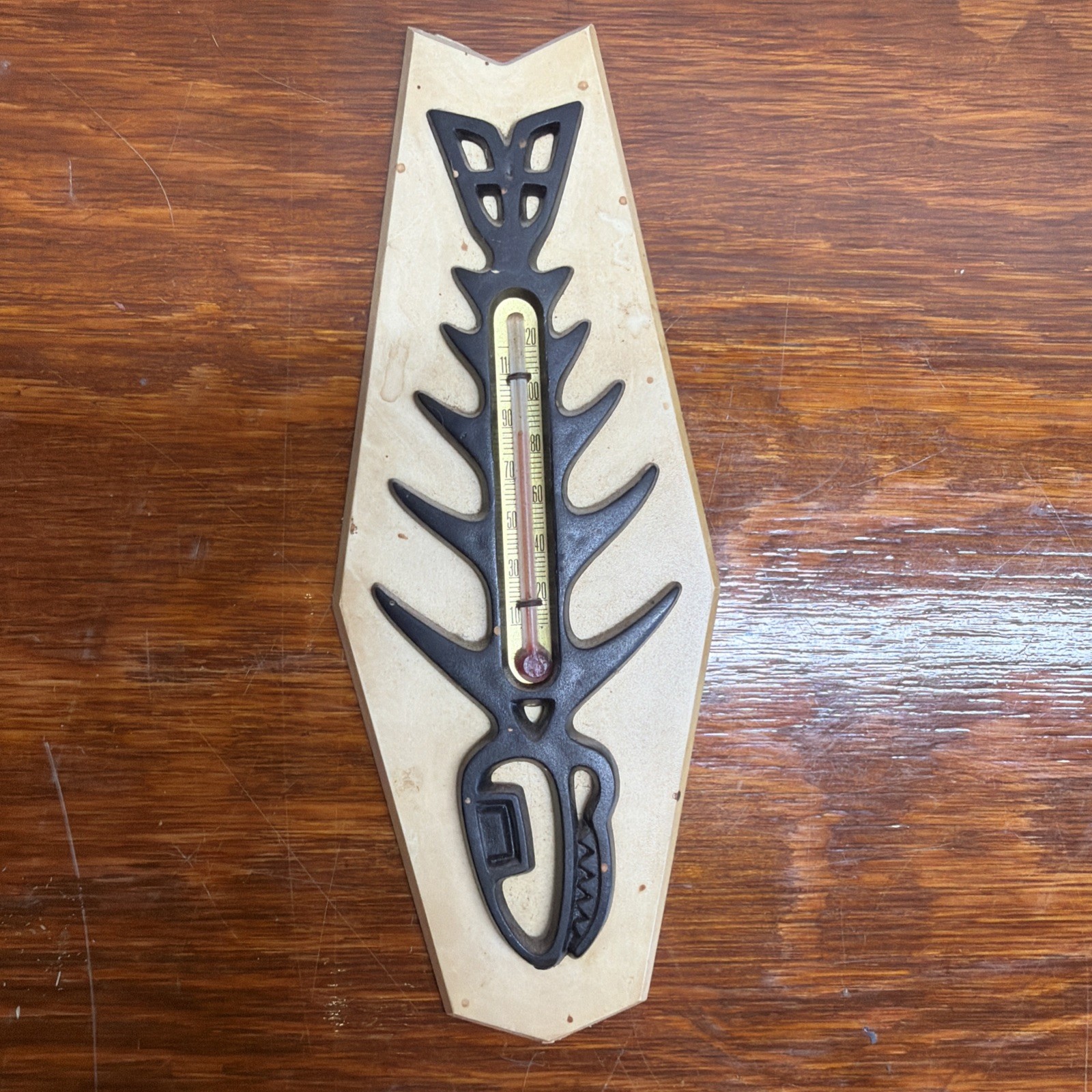 Vintage Fish Skeleton Thermometer St Labre Indian School Ashland, Montana