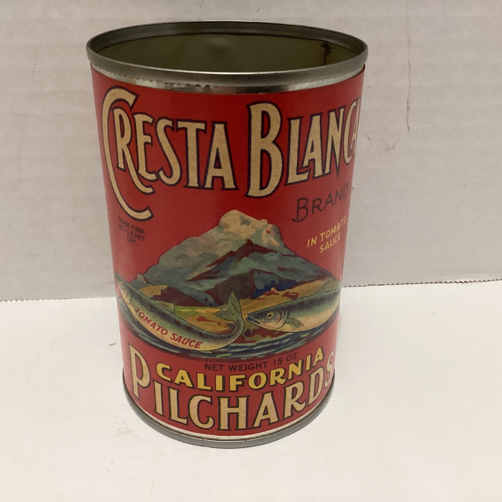 Vintage Cresta Blanca California Pilchards 15oz Can