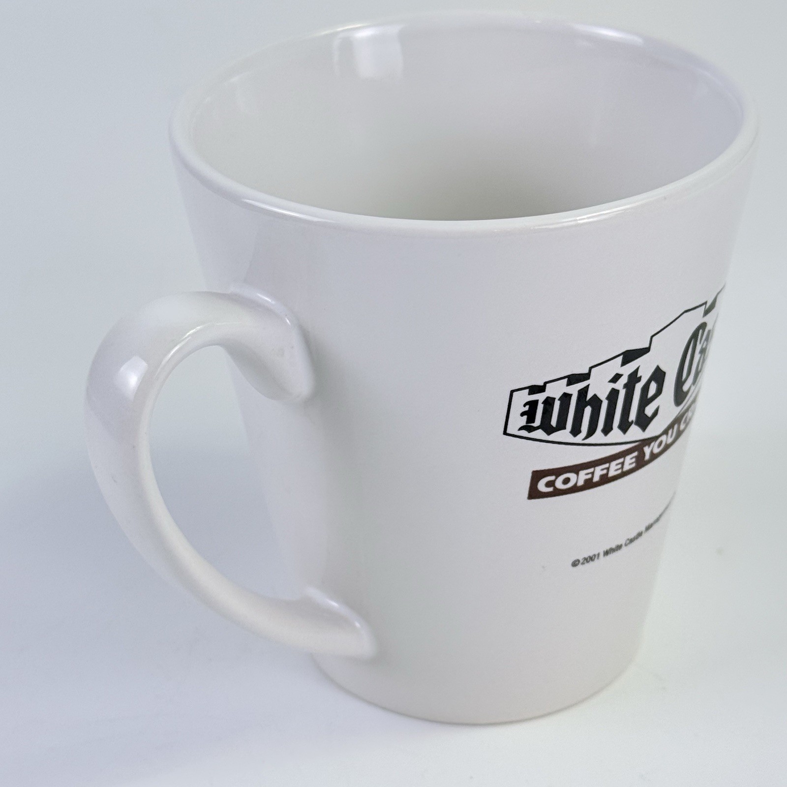 White Castle Coffee Mug 2001 Vintage Real Good Coffee You Crave Latte Cup 12oz