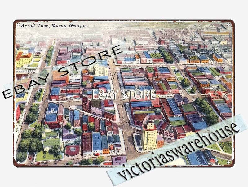 1930-45 Macon, Georgia tin sign household decorative items