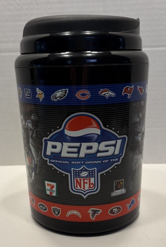 Vintage 7-Eleven 7-11 Pepsi NFL Big Gulp Insulated Travel Mug 52 Ounces USA