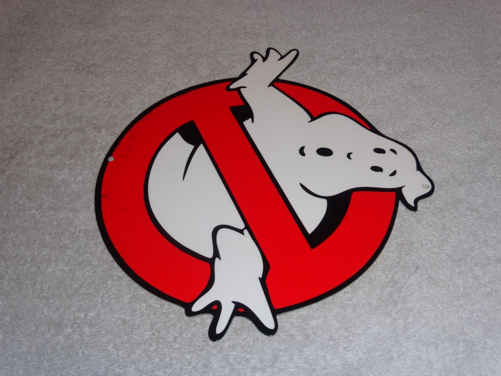 VINTAGE GHOSTBUSTERS NO ICON GHOST👻1′ METAL MOVIE 2 3 TV SODA GASOLINE OIL SIGN