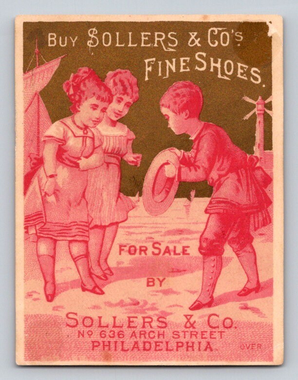 1880 S D Sollers Fine Shoes Calendar Arch Street Philadelphia P55