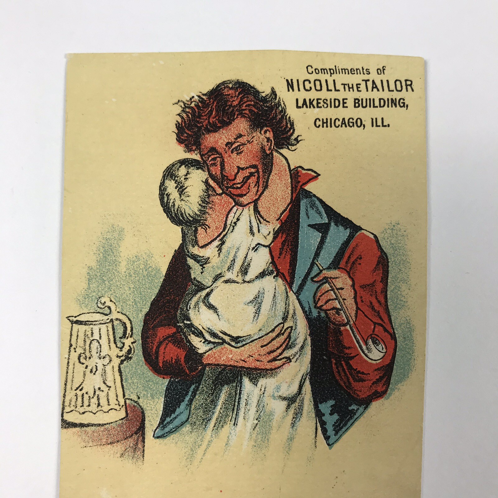 Nicoll The Tailor Lakeside Building Chicago IL Illinois Victorian Trade Card