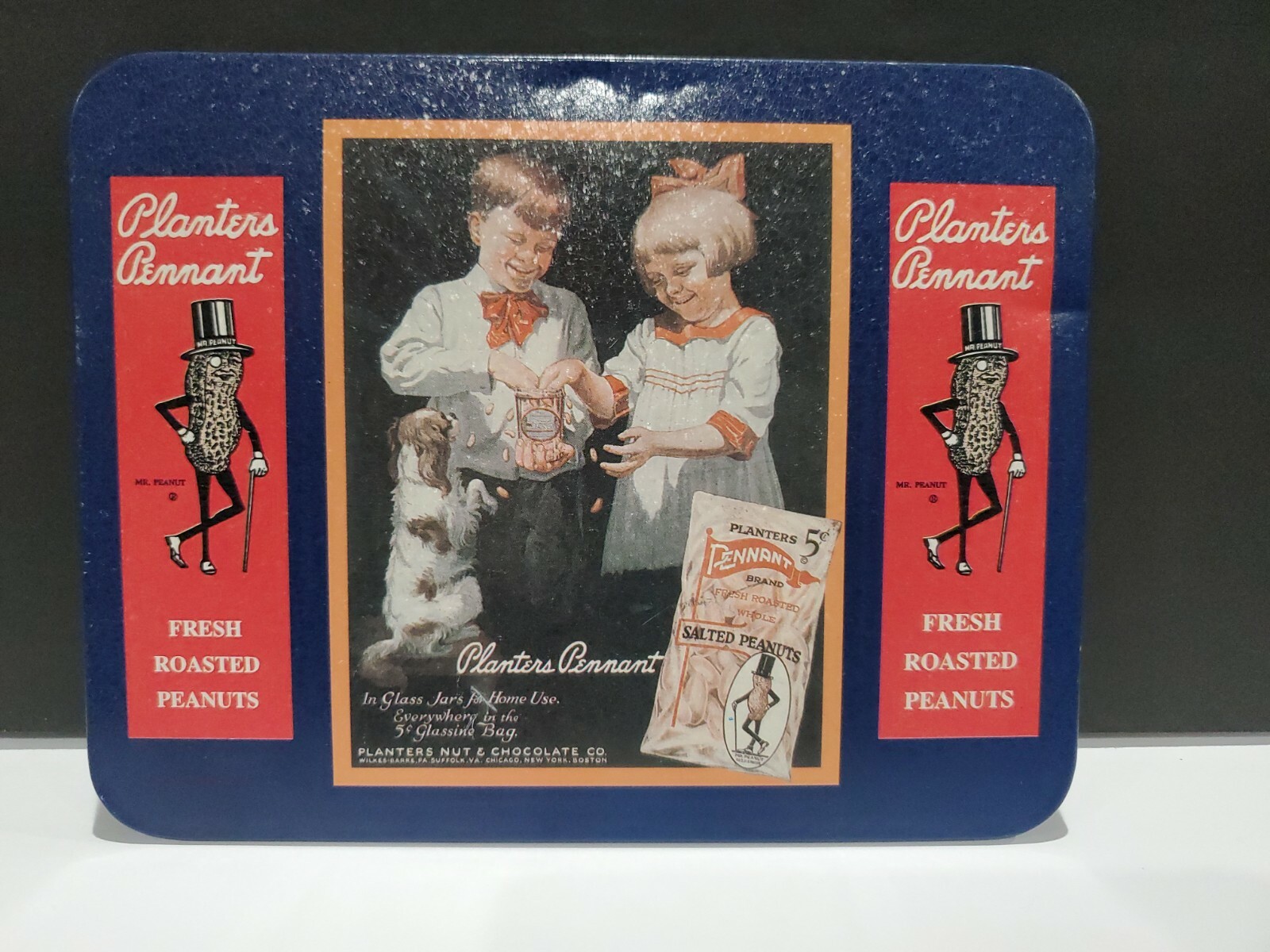 Bristolware Tin Box Company Of America 8 3/8 x 6 1/2 Planters Pennant