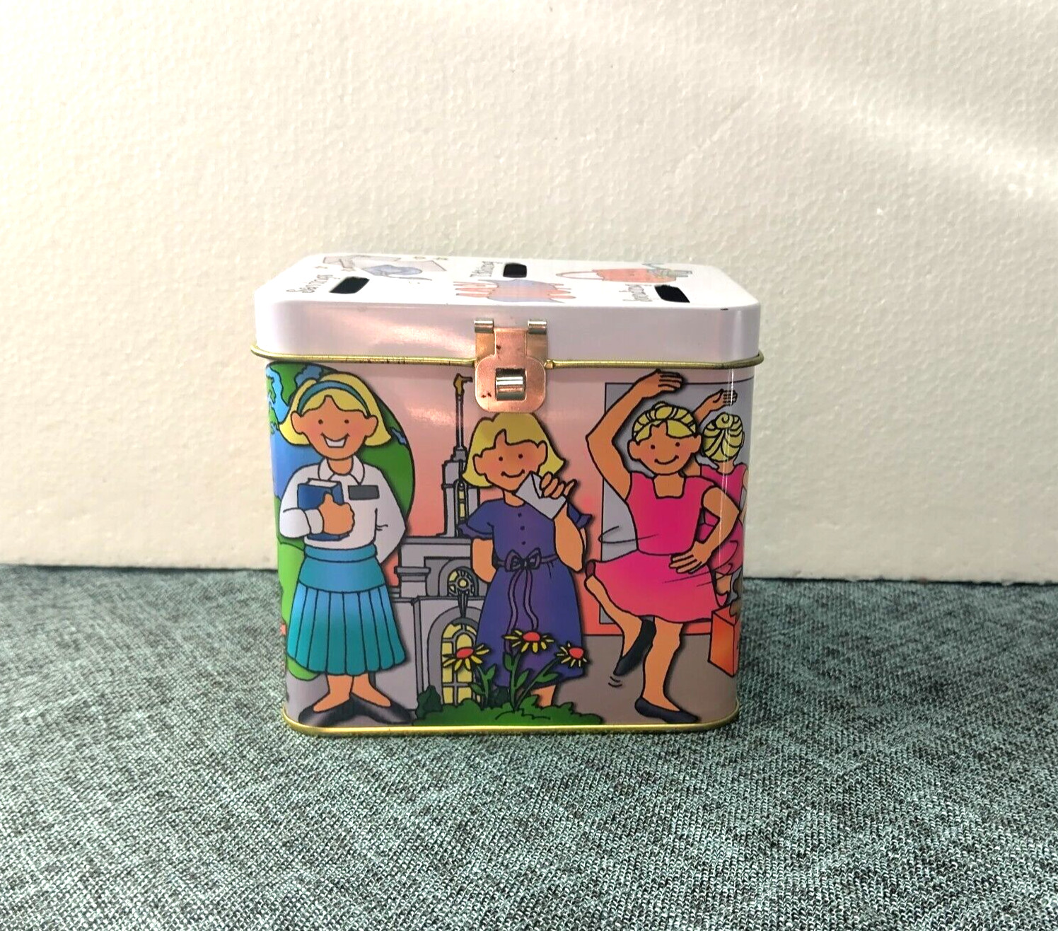 Metal Tin Container With Lid coin