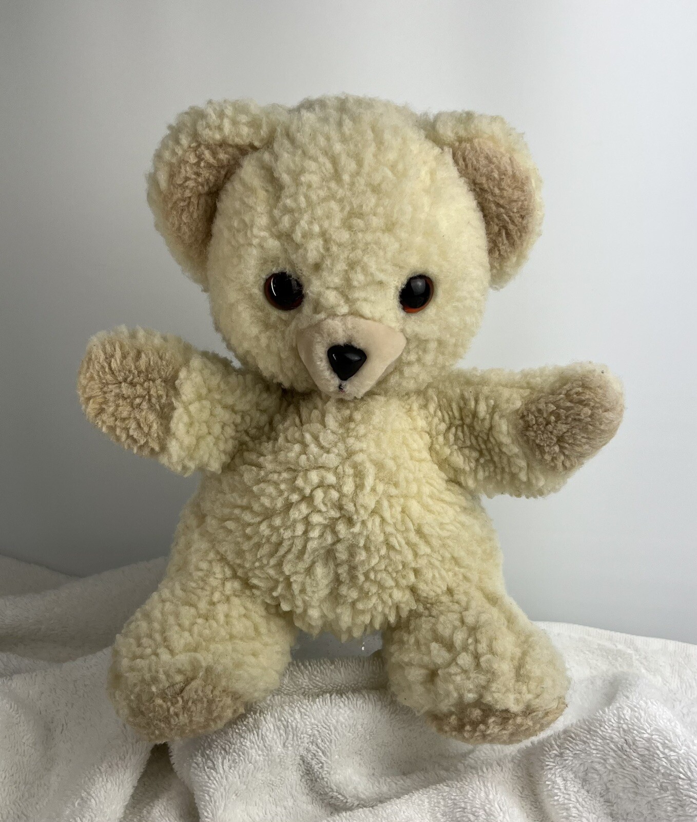 Snuggle Bear Hand Puppet Full Body 11” Vintage Russ 1986 Lever Brothers