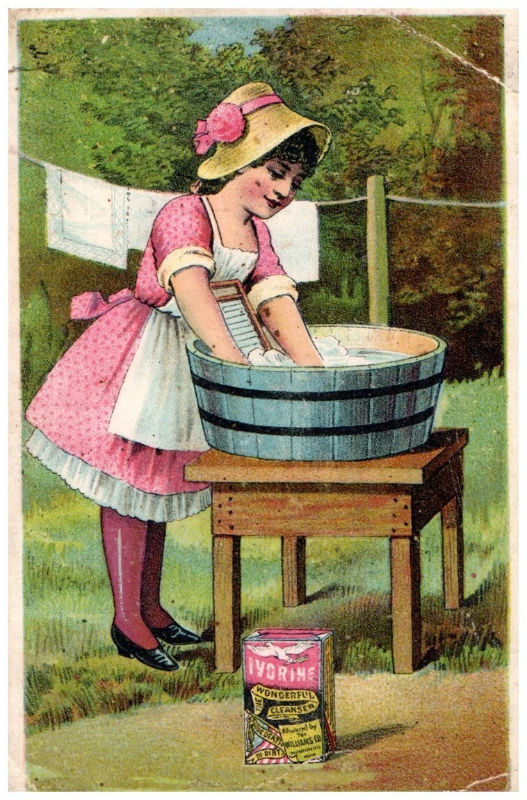 Victorian Trade Card 1870-1900 Ivorine – The Wonderful Cleanser