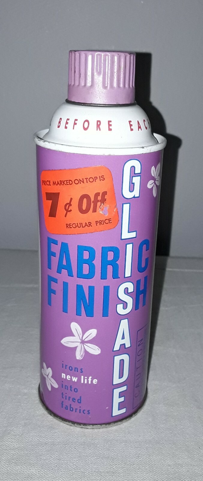 GLISADE FABRIC FINISH AEROSOL CORPORATION OF AMERICA APPEARS TO BE FULL