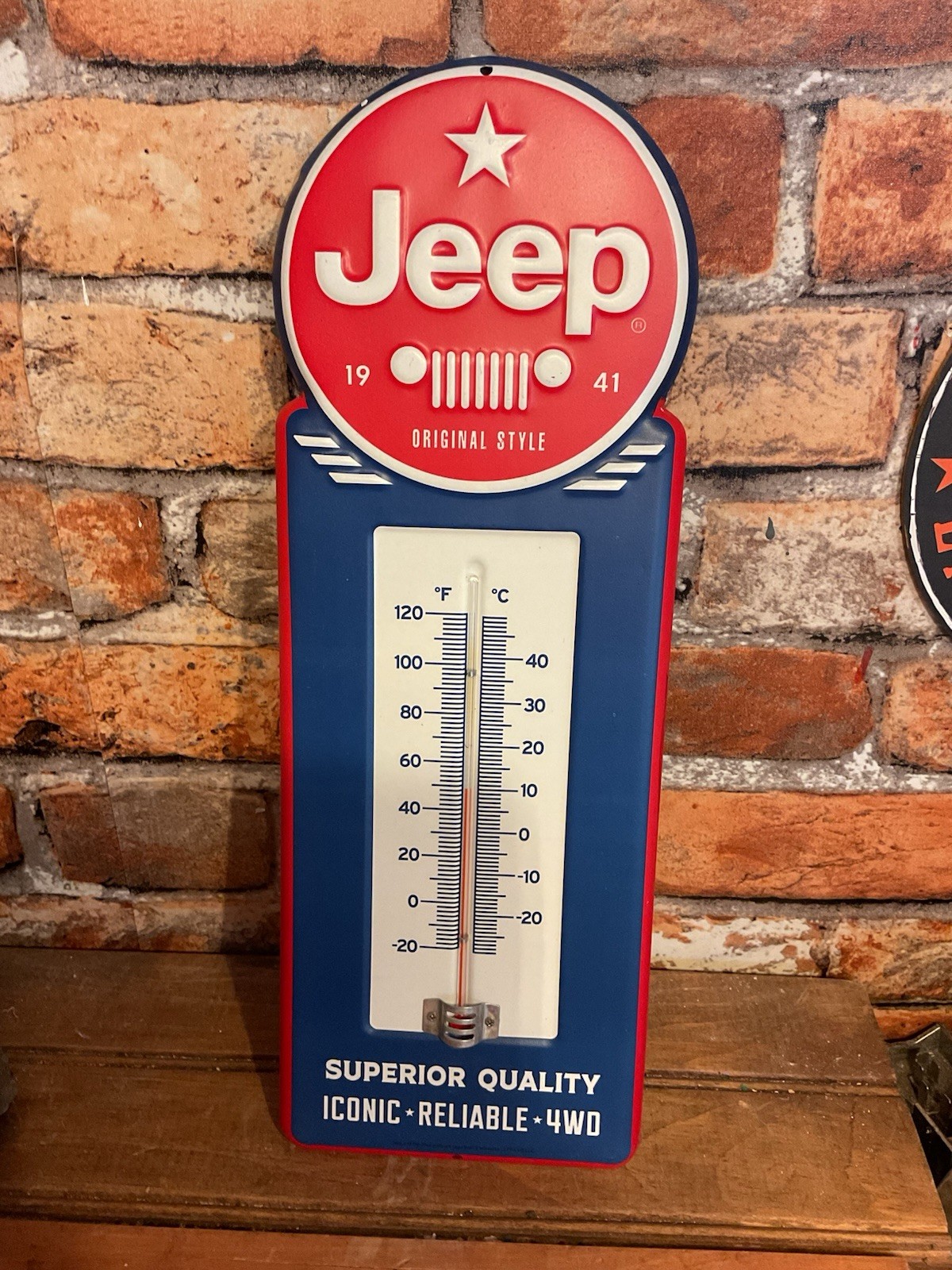 Officially Licensed Open Roads Retro Style Jeep Wall Thermometer …Ships Free!!