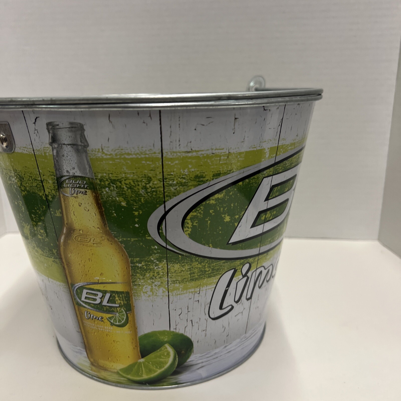 Bud Light Lime Tin Bucket 2008 Anheuser Busch Responsibility Matters Bar Brewing