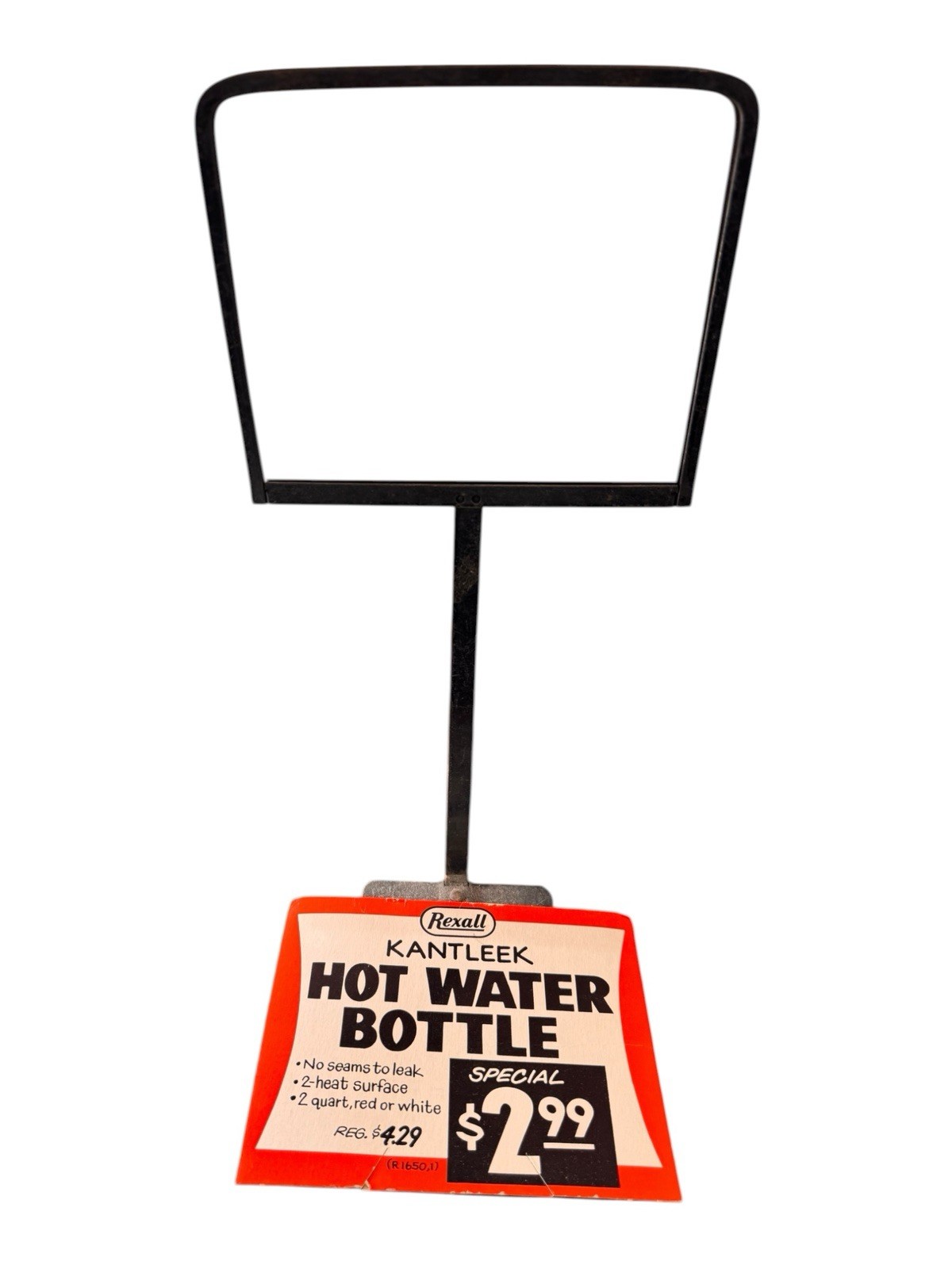 Vintage Metal Sign Holder Stand General Store Display