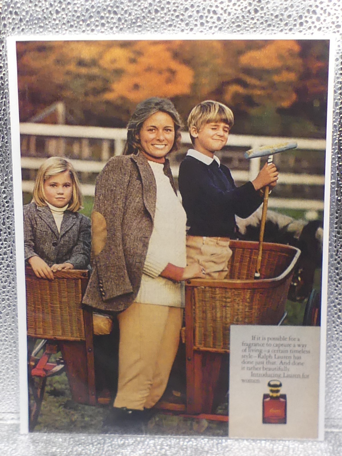 Vintage Ralph Lauren Perfume Family Magazine 1978 Print Advertising Full Page Ad