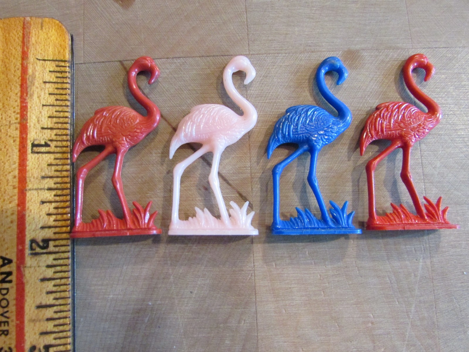 Vintage Nosco Cracker Jack Stand Up Animal Plastic Premium Prize Toy 25 pc Lot
