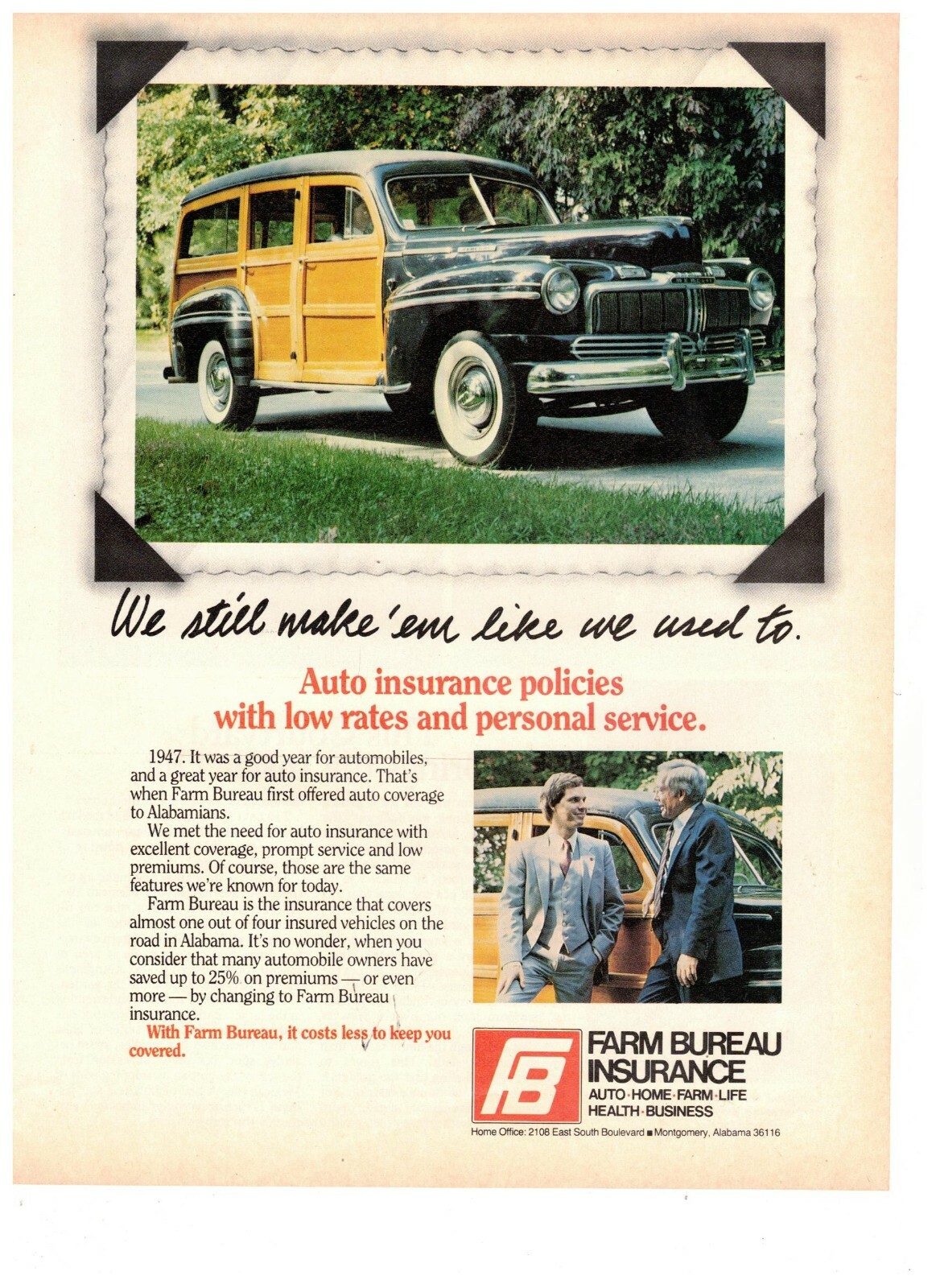 Farm Bureau Insurance We Still Make Em Like We Used To Vintage 1993 Print Ad